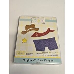 Sizzix Originals Large Die 655435 Animal Dress Ups Cowboy Outfit Dena Designs